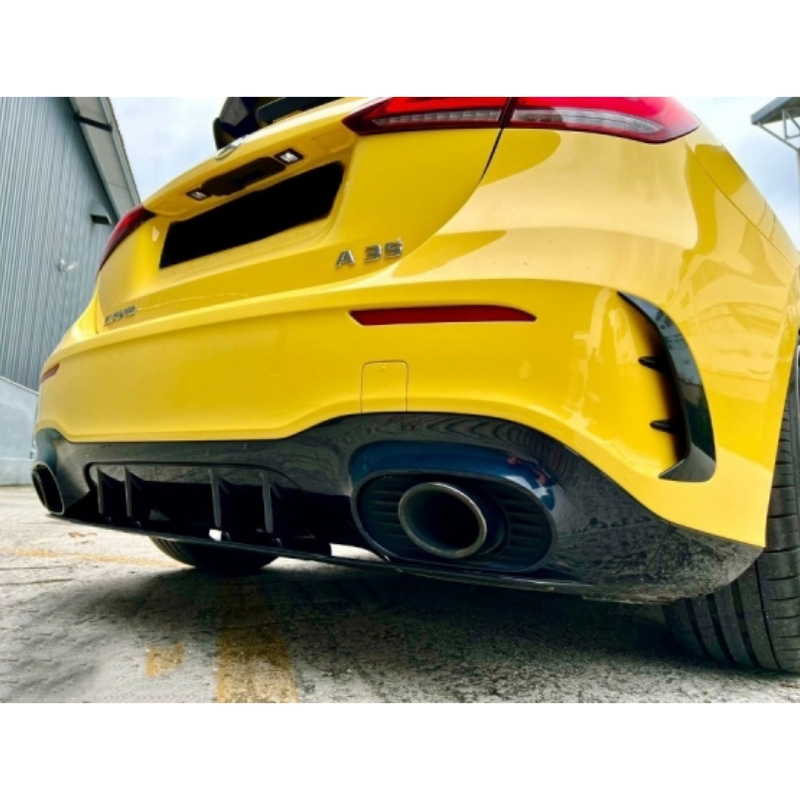 W177 A200 250 35 45s AMG Rear Bumper Carnards Gloss Black M654 | Et ...