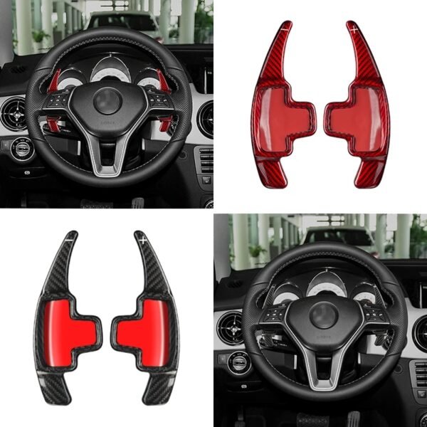 Carbon Fiber Steering Wheel Paddle Shift For Mercedes Benz A B E M Class ML W166 副本