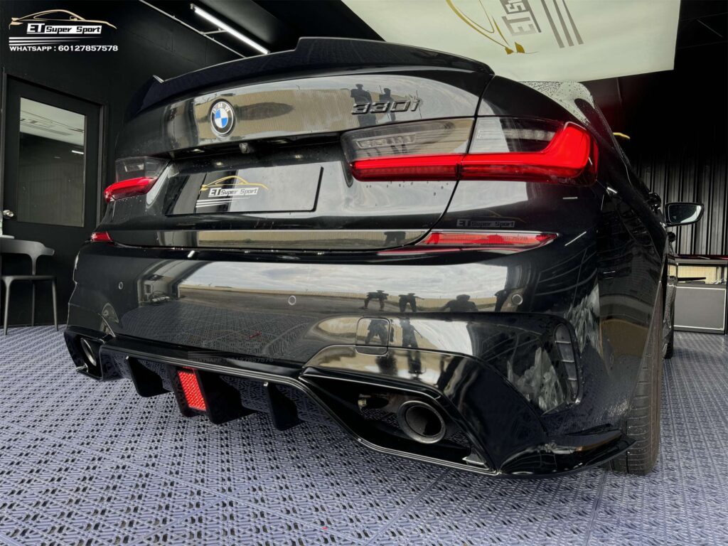 BMW G20 330i 340i Pre-Facelift M340i CMST Rear Diffuser Gloss Black ...
