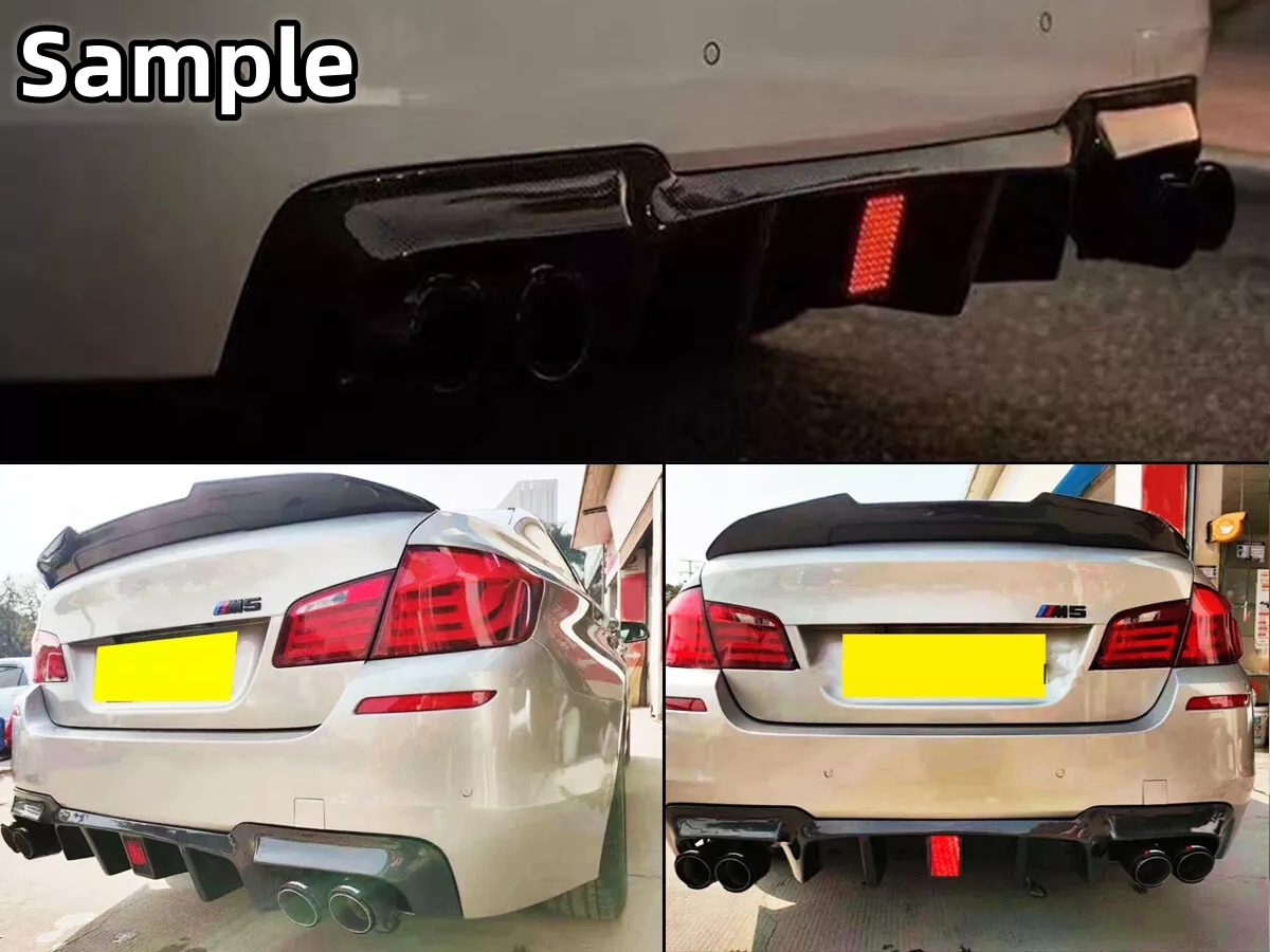 BMW F10 M5 Diffuser With Led Gloss Black B1010 | Et Super Sport