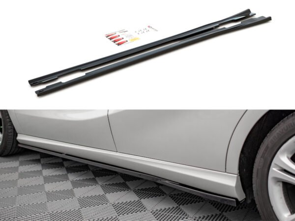 Mercedes W176 W117 Side Skirt Lip Gloss Black M11703