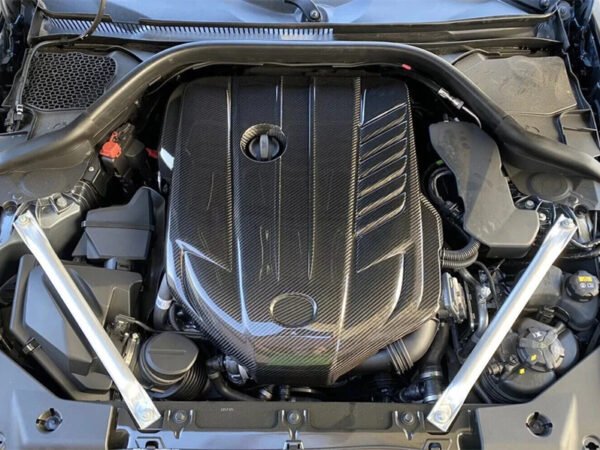 Toyota Supra A90 Engine Cover Dry Carbon T1371 01