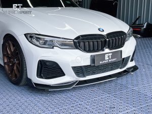 BMW G20 Front Lip 4 BMW G20 330i 340i Pre-Facelift NINTE Front Lip Gloss Black B599